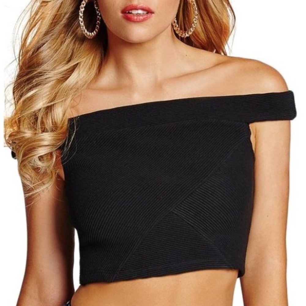 Guess Black Crop Top Size XS